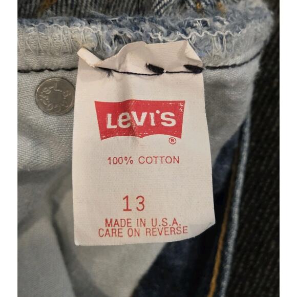 Vtg Levis 501 Jeans Button Fly USA 90s Blue Straight Juniors 13 29x30.5 Actual - Picture 3 of 16
